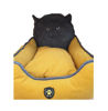 صورة سرير قطة بطبعة رأس قطة - ألوان