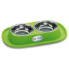 Picture of Soft Touch INOX Double cm. 31 x 20 x 3,5 h - soft bowl-holder with INOX bowl inside.