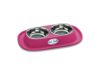 Picture of Soft Touch INOX Double cm. 31 x 20 x 3,5 h - soft bowl-holder with INOX bowl inside.