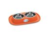 Picture of Soft Touch INOX Double cm. 31 x 20 x 3,5 h - soft bowl-holder with INOX bowl inside.