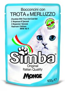 Picture of Simba Cat Chunkies with Trout and Cod Fish -100 g